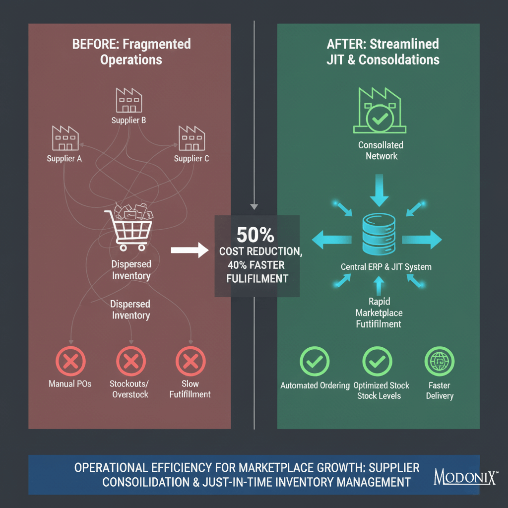 Operational Efficiency for Marketplace Growth: Supplier Consolidation & Just-In-Time Inventory Management